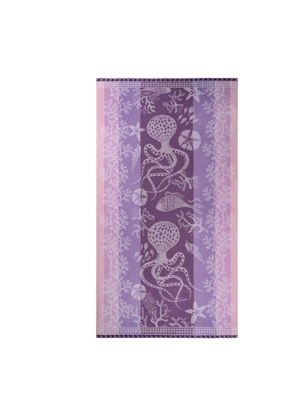 Trident Cotton Beach Towel Oversized Purple Pink Cotton 40in X 72in NEW